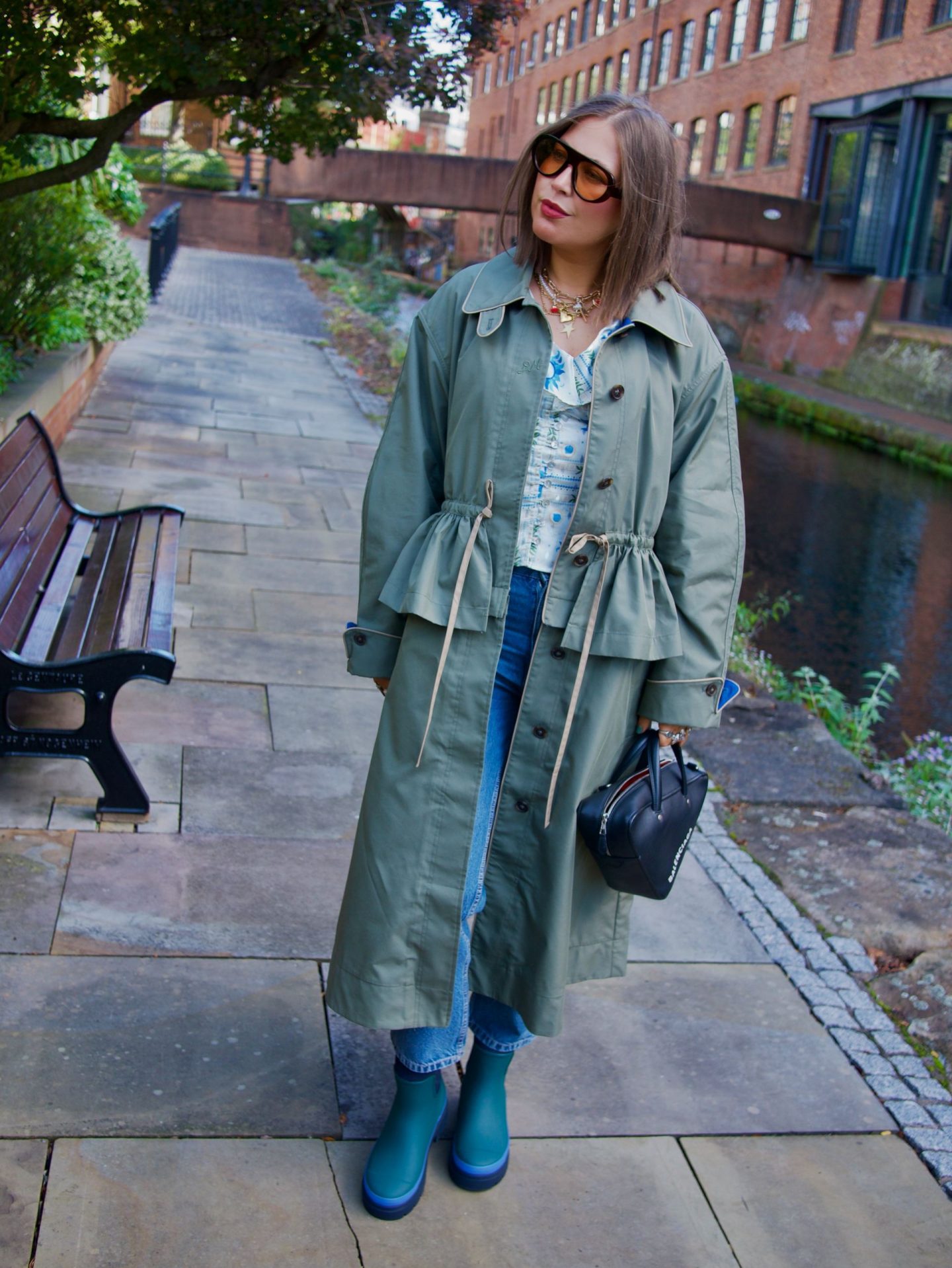 Trench Coat , damson madder myrtle coat, new autumn coat, autumn fashion, Manchester influencer, content creator, outfit inspirations, Manchester , autumn in Manchester 