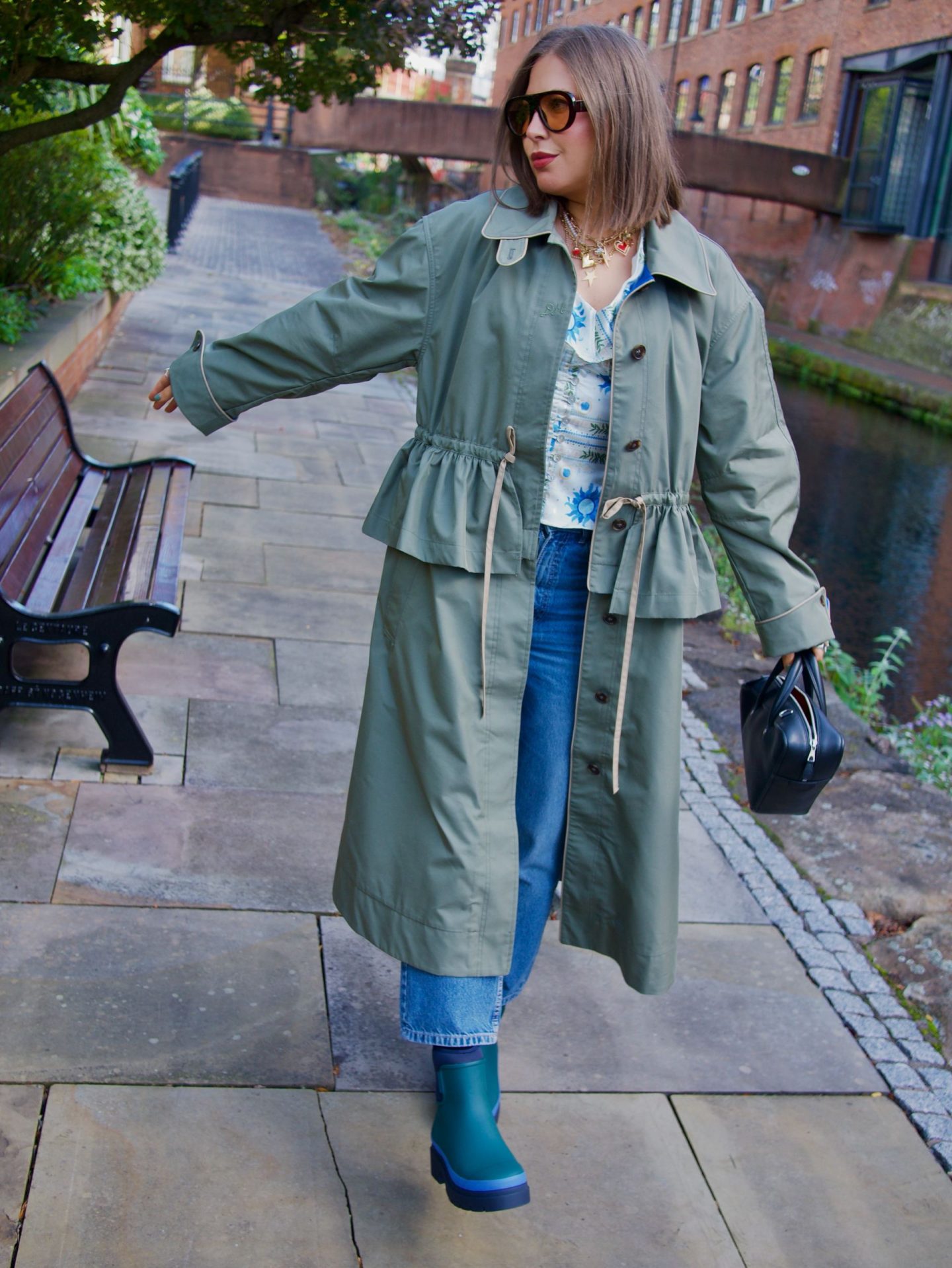 Trench Coat , damson madder myrtle coat, new autumn coat, autumn fashion, Manchester influencer, content creator, outfit inspirations, Manchester , autumn in Manchester 