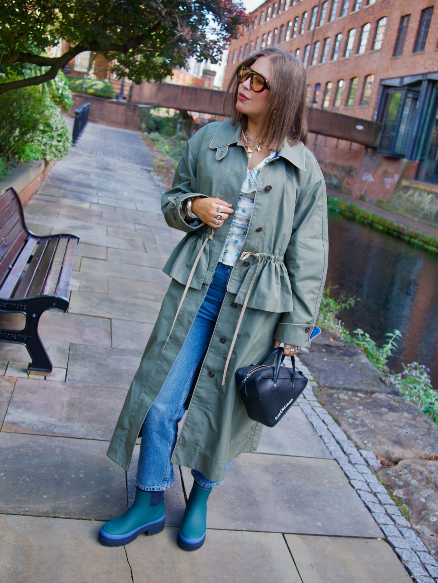Trench Coat , damson madder myrtle coat, new autumn coat, autumn fashion, Manchester influencer, content creator, outfit inspirations, Manchester , autumn in Manchester 