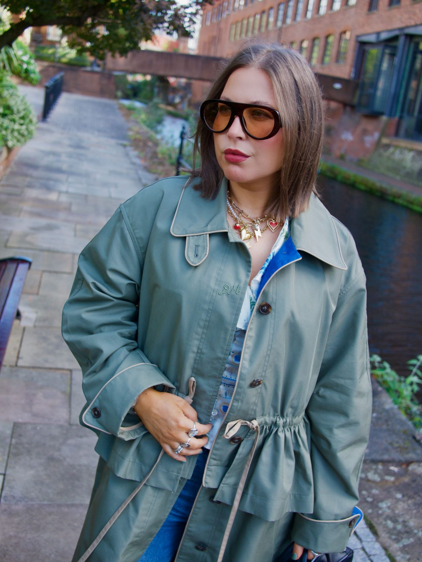 Trench Coat , damson madder myrtle coat, new autumn coat, autumn fashion, Manchester influencer, content creator, outfit inspirations, Manchester , autumn in Manchester 