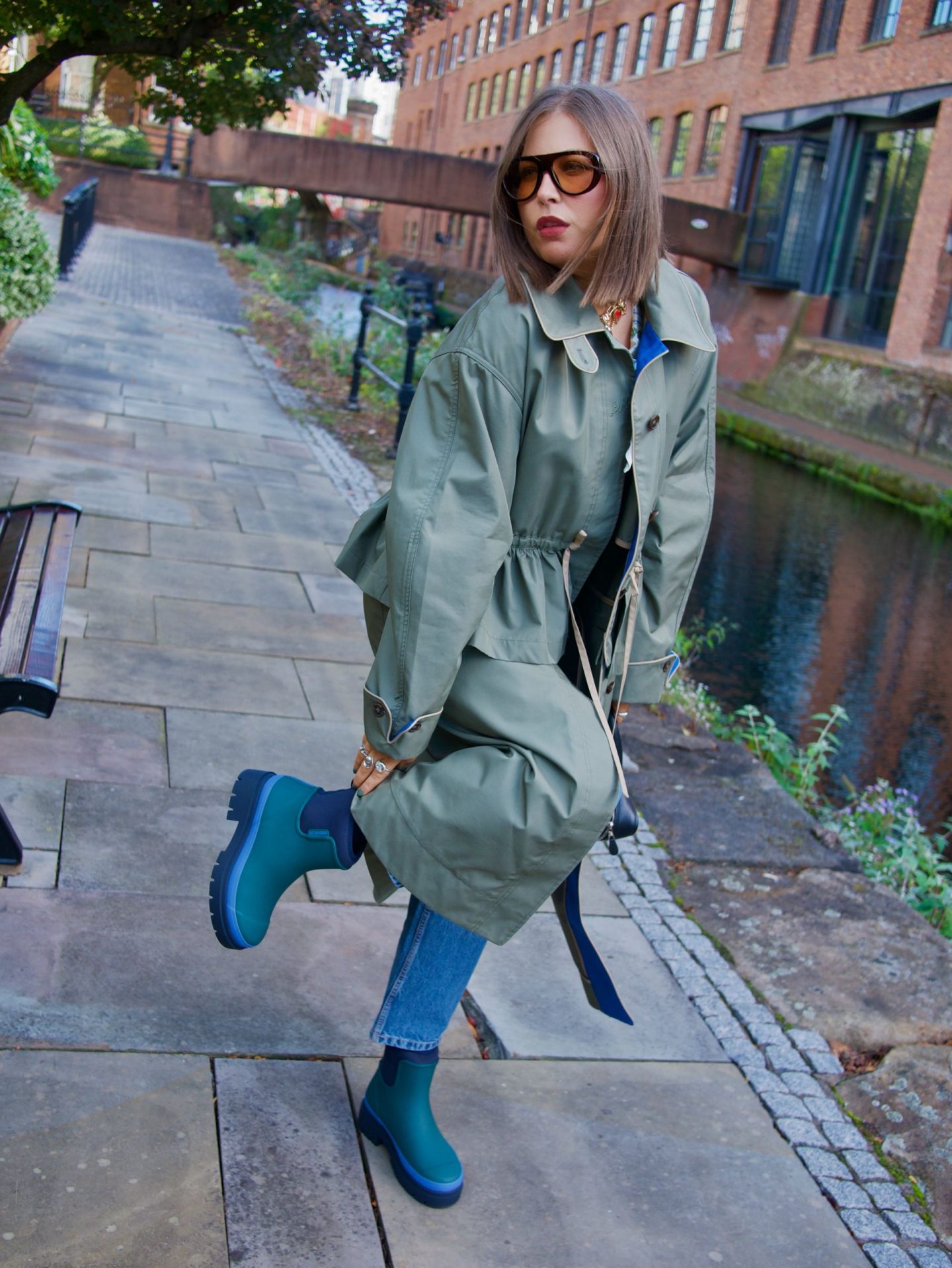 Trench Coat , damson madder myrtle coat, new autumn coat, autumn fashion, Manchester influencer, content creator, outfit inspirations, Manchester , autumn in Manchester