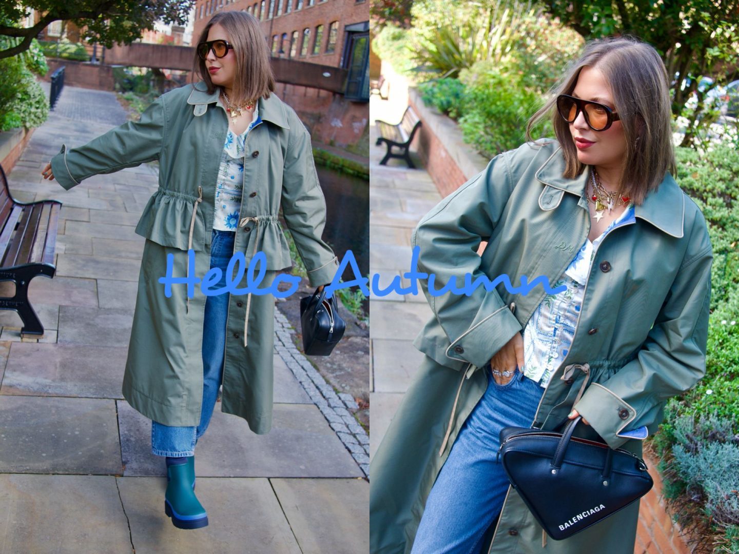 Trench Coat , damson madder myrtle coat, new autumn coat, autumn fashion, Manchester influencer, content creator, outfit inspirations, Manchester , autumn in Manchester